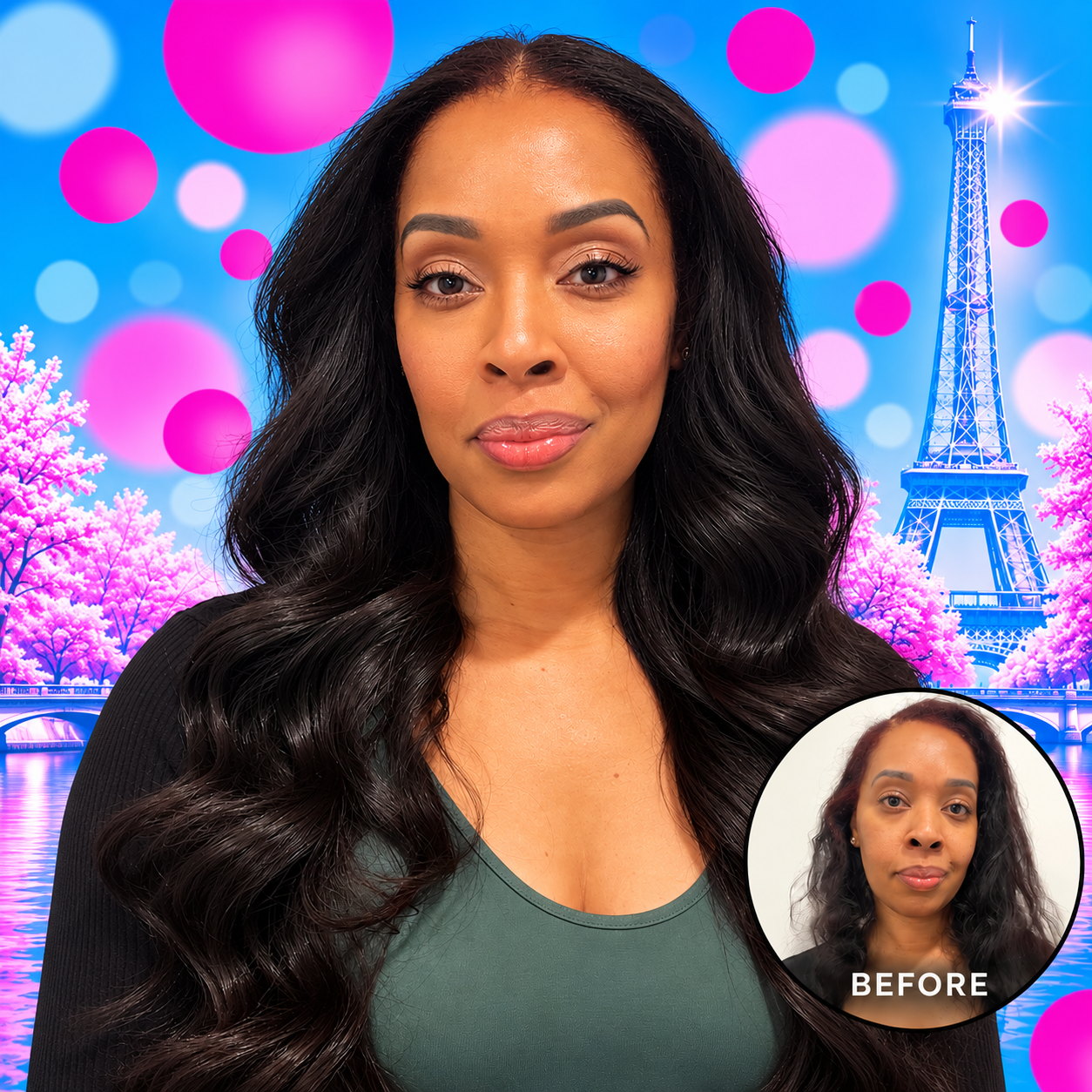 Natural Hair Extensions & Makeup in Panama City, Panama