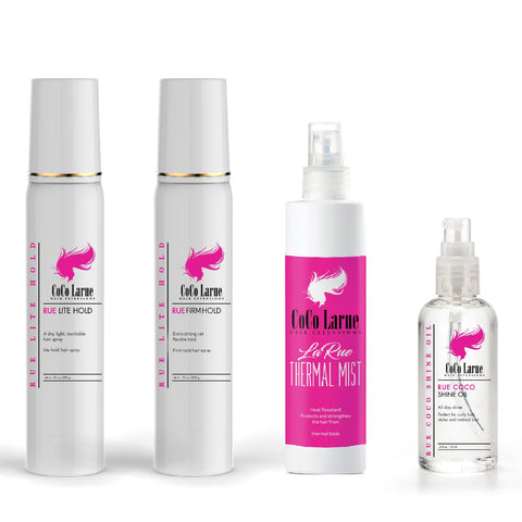 CLR Hair Products Lite and Firm Hairspray- All Day Hold- Protects Against Heat-Ultra- Firm Hold- Fast Drying, Shiny and Voluminous Hair-4 Pack