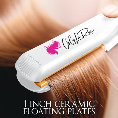 Fast Electric Hair Straightener and Curler with 360 Rotation - Best Rated 2 in 1 Hair Straightener and Curler - Fast Heating - No Damage - Works On All Hair Types