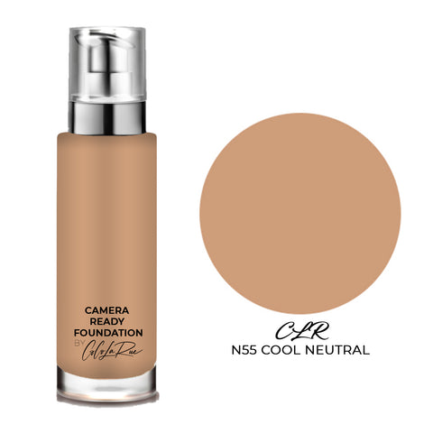 Camera Ready Hi-Def Foundation. Flawless Coverage Oil Free Liquid Foundation Full Coverage for Home Office, Parties,TV Film and Images