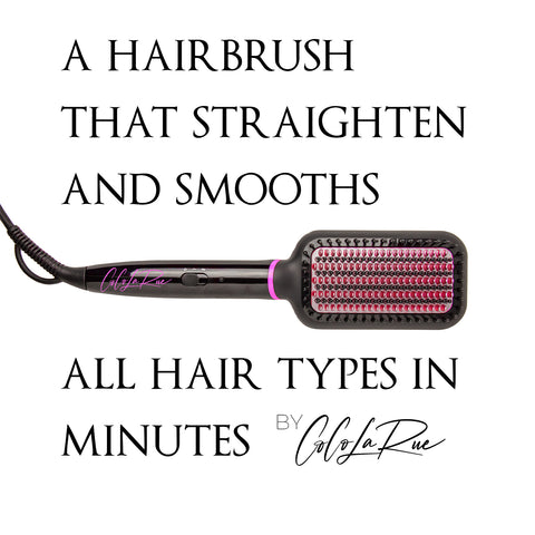 CLR Hair Hot Brush Straightener - Straightener hair in minutes. Smooth, Straight Hair In Half The Time For straight, smooth and frizz-free hair