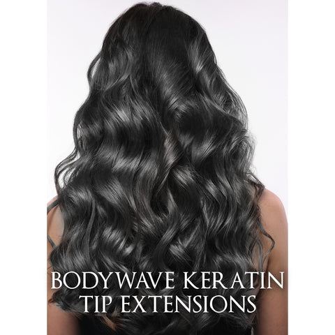 Keratin Bodywave Hair Extensions by CLR Healthy Hair Extensions (100 pieces) made with Remy Hair Extensions soft, smooth, 100% thick hair