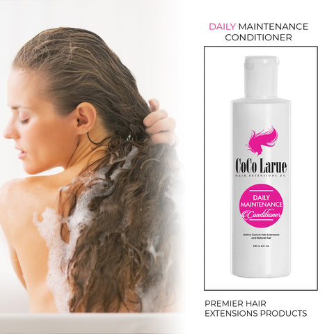 CLR Daily Maintenance Hair Conditioner-Increases Shine & Luster-Vitamins A&E and-Proteins-Best For Hair Extensions-Improve Hair Appearance 8oz