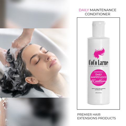 CLR Daily Maintenance Hair Conditioner-Increases Shine & Luster-Vitamins A&E and-Proteins-Best For Hair Extensions-Improve Hair Appearance 8oz