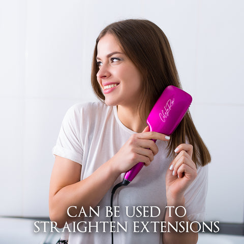 CLR Hair Hot Brush Straightener - Straightener hair in minutes. Smooth, Straight Hair In Half The Time For straight, smooth and frizz-free hair