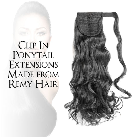 CLR | Clip in ponytail hair extensions- Halo | Thick silky and soft virgin hair| Brazilian Straight Remy hair - reuse up to 4 years