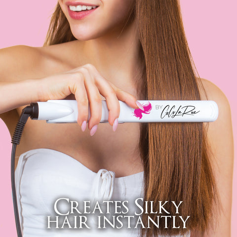 Fast Electric Hair Straightener and Curler with 360 Rotation - Best Rated 2 in 1 Hair Straightener and Curler - Fast Heating - No Damage - Works On All Hair Types