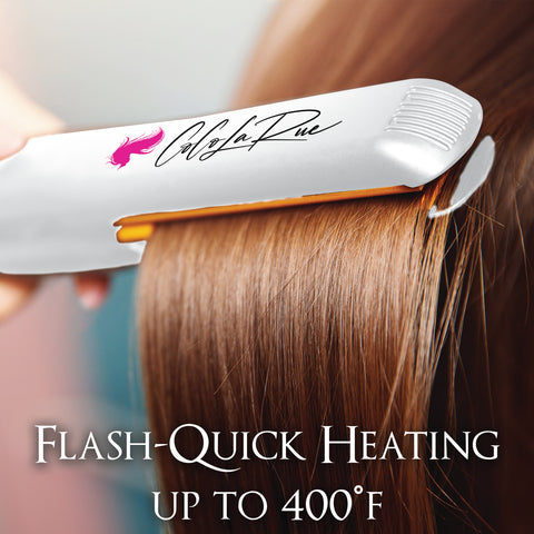 Fast Electric Hair Straightener and Curler with 360 Rotation - Best Rated 2 in 1 Hair Straightener and Curler - Fast Heating - No Damage - Works On All Hair Types