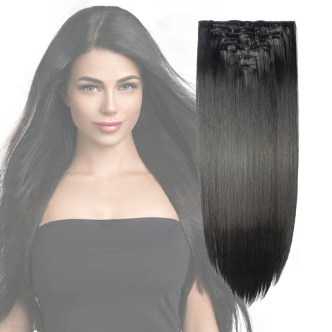 Clip in hair extension 100% natural hair | Thick silky and soft | Remy hair 7 pieces, use up to 4 years
