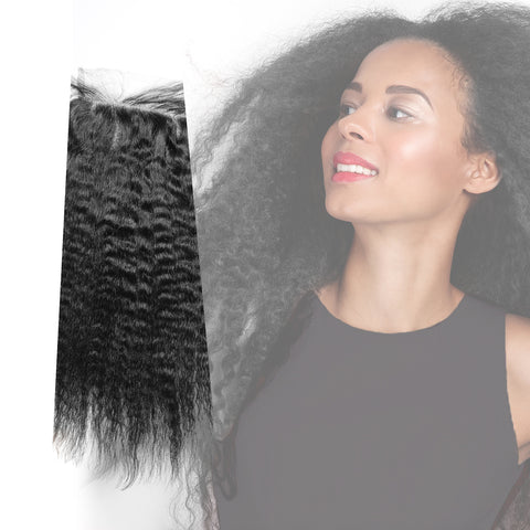 CLR| Hair Closures | Curly Black Human Remy Hair Lace Front Closures |Thick and soft | Heat protective-Brazilian Bodywave Hair Extensions