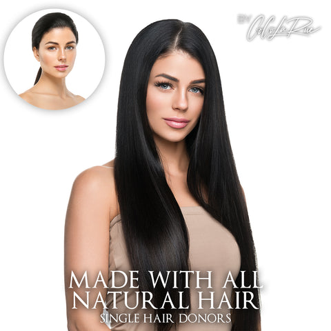 CLR I Straight Hair Extension | Human hair | Natural Indian remy straight | Thick smooth and shiny | Real replacement natural straight
