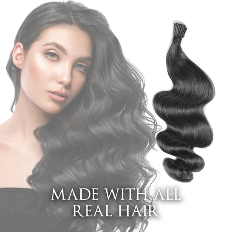 Keratin Bodywave Hair Extensions by CLR Healthy Hair Extensions (100 pieces) made with Remy Hair Extensions soft, smooth, 100% thick hair