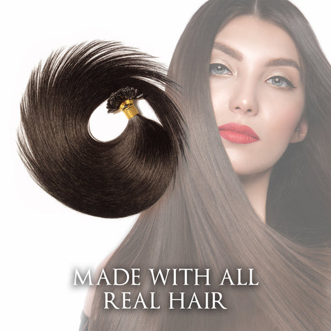 Keratin Straight Human Hair Extensions by CLR Includes (100 pieces) Healthy Hair made 100% thick quality remy hair, made to last 4 Years