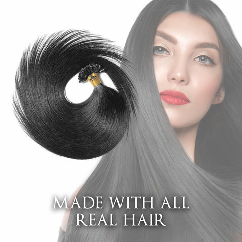 Keratin Straight Human Hair Extensions by CLR Includes (100 pieces) Healthy Hair made 100% thick quality remy hair, made to last 4 Years