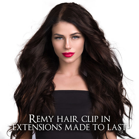 Clip in hair extension 100% natural hair | Thick silky and soft | Remy hair 7 pieces, use up to 4 years