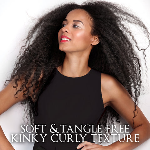 CLR Virgin Kinky Curly Malaysian hair extensions for kinky curly hair textures long-lasting single donor 100% human hair 