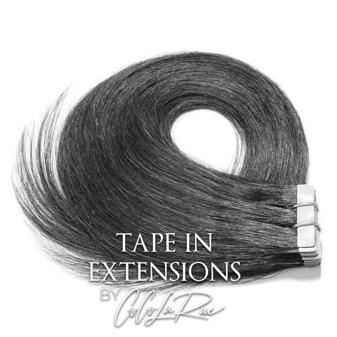 CLR | Tape in hair extensions | Thick silky and soft | Heat protective | All natural black | 20 inches