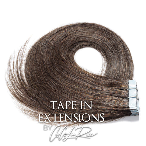 CLR | Tape in hair extensions | Thick silky and soft | Heat protective | All natural black | 20 inches