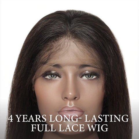 Natural Straight Hair Single Donor 24' FULL-LACE Human Hair Wig by CLR. Natural Hair Colors Use up to 4 years. Worn Natural Curl Or Straight