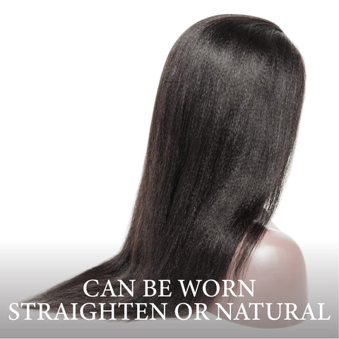 Natural Straight Hair Single Donor 24' FULL-LACE Human Hair Wig by CLR. Natural Hair Colors Use up to 4 years. Worn Natural Curl Or Straight