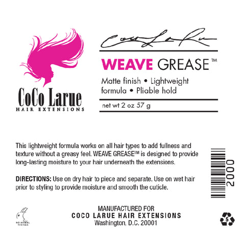 CLR Weave Grease, Moisture & Nourish Your Hair-No Greasy Feel-Lightweight Formula Hair Styling Products 2oz- Stronger & Younger- Looking Hair